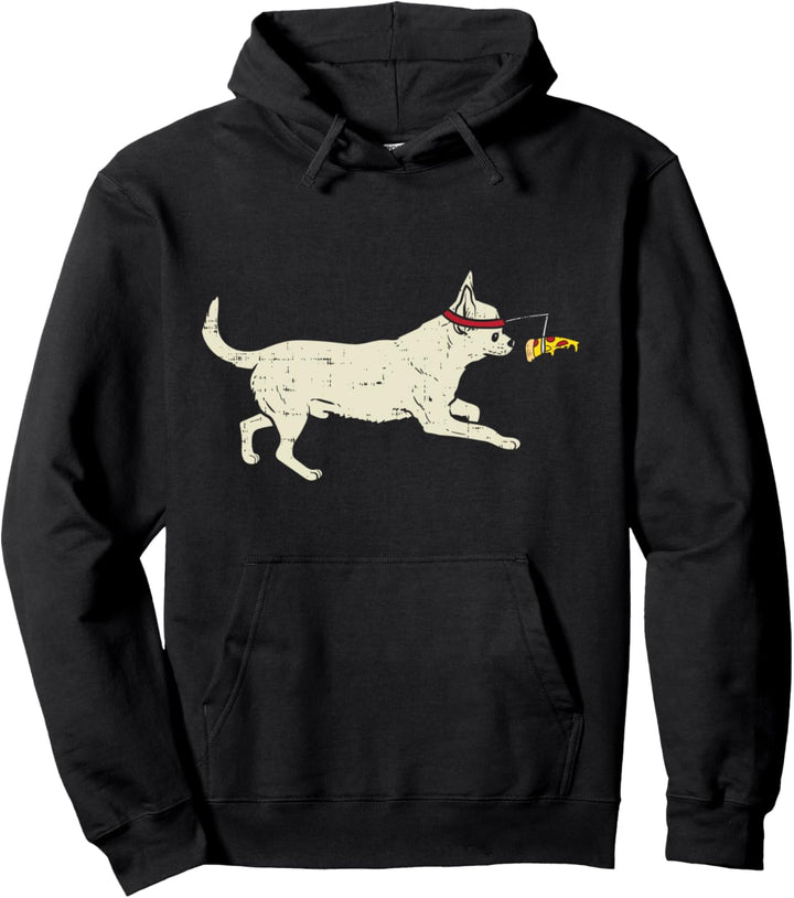 Chihuahua Running Pizza Chiwawa Dog Lover Owner Foodie Gift Pullover Hoodie