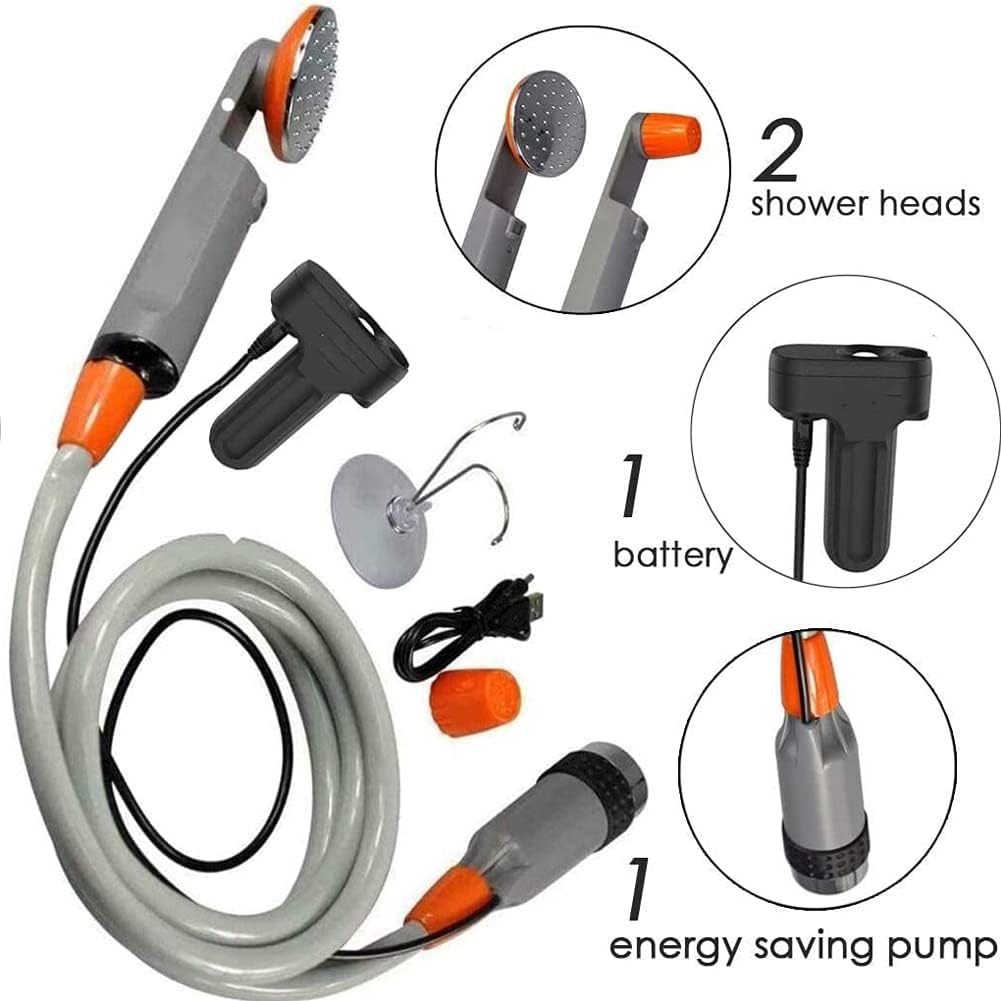 Zooma Tragbare Duschen Camping Dusche, Campingdusche mit Tauchpumpe, Tragbar Outdoor Dusche Wasserpu