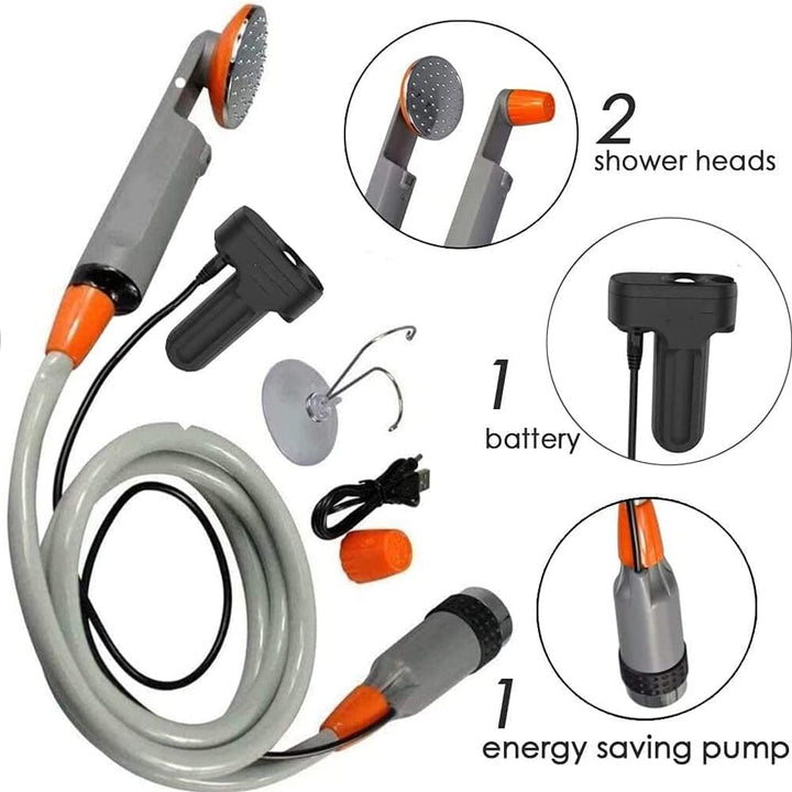 Zooma Tragbare Duschen Camping Dusche, Campingdusche mit Tauchpumpe, Tragbar Outdoor Dusche Wasserpu