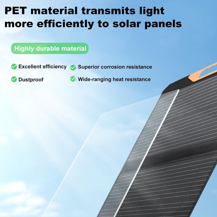 Yinleader 70W Falttragbares Solarmodul, 23% Umwandlungseffizienz, Wasserdicht Tragbares Ladegerät So