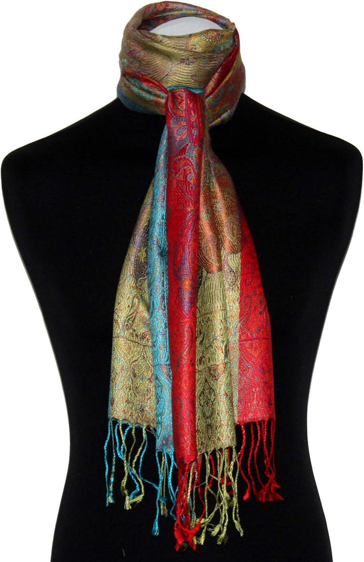 Lorenzo Cana Luxus Seidenschal für Frauen Schal 100% Seide gewebt Damenschal elegant Paisley Muster