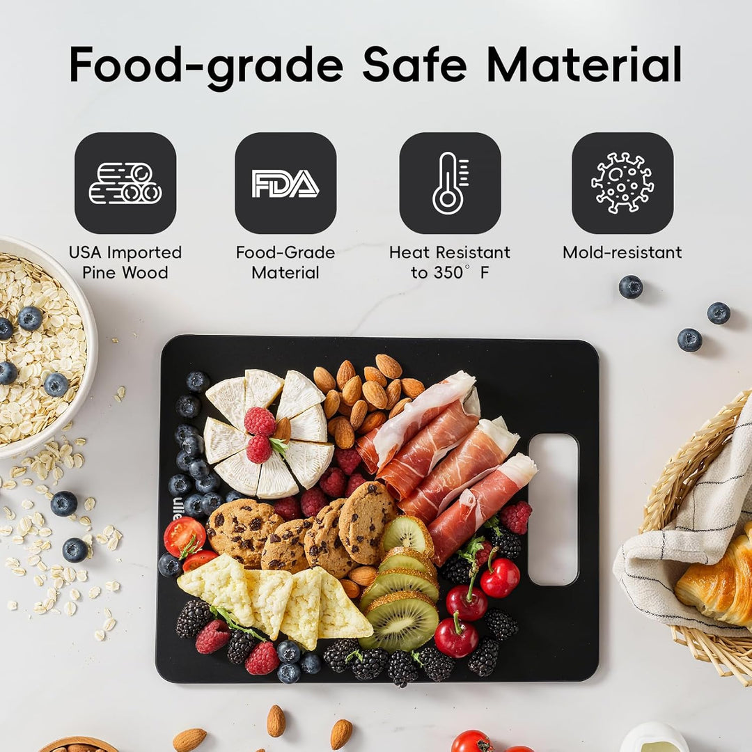 Holzfaser Schneidebrett 2er-Pack, Spülmaschinenfest Verbund-Schneidebrett, Hohe Dichte, Ungiftig, BP