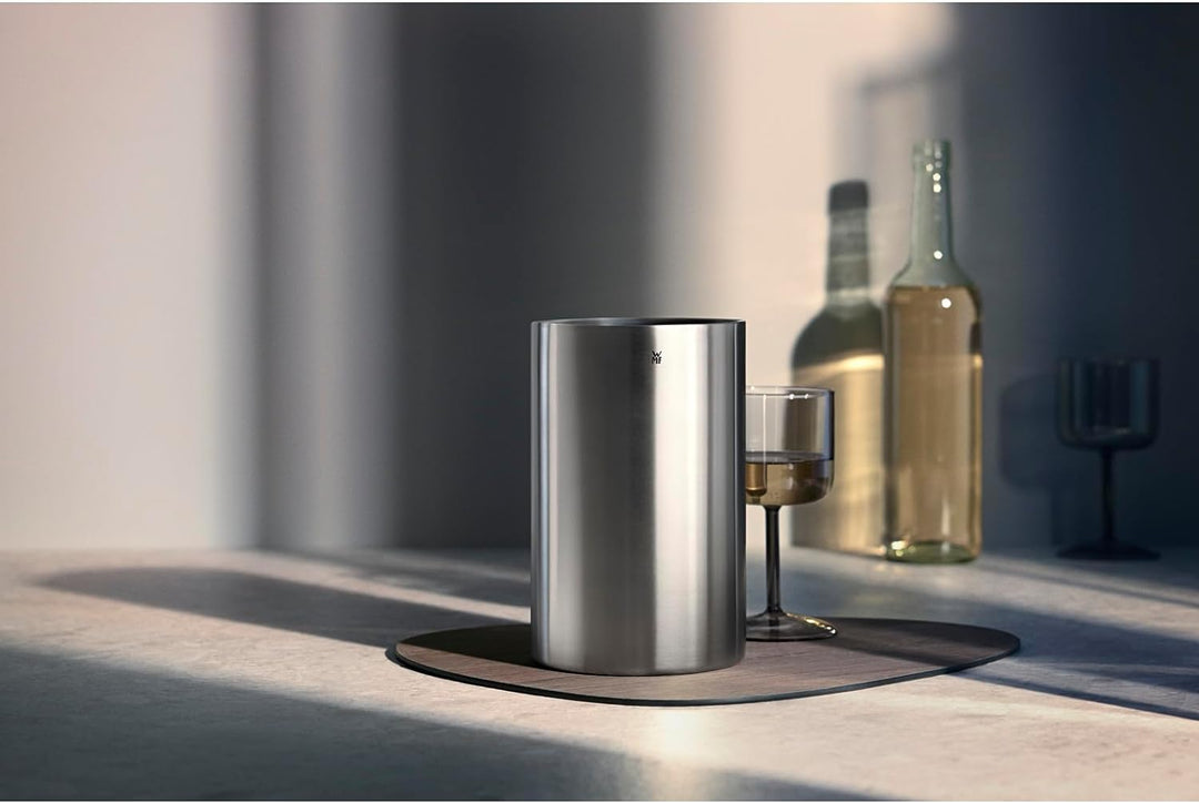 WMF Clever&More Sekt-Weinkühler Edelstahl 19,5 cm, Flaschenkühler doppelwandig, hält länger kühl, Se