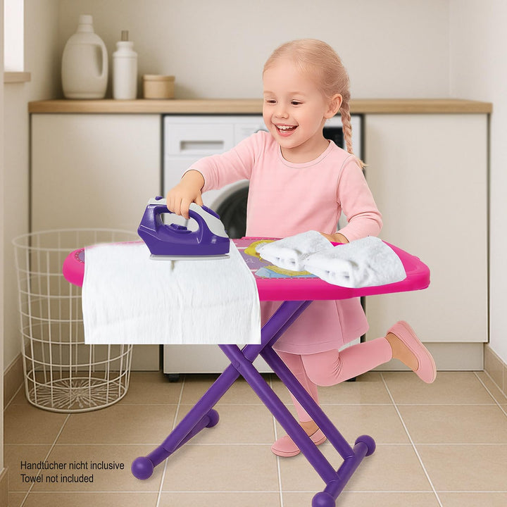 JAMARA 460259 - Little Laundry Princess - Rollenspiel Bügelset - Stabile Kippsichere Mechanik, für K