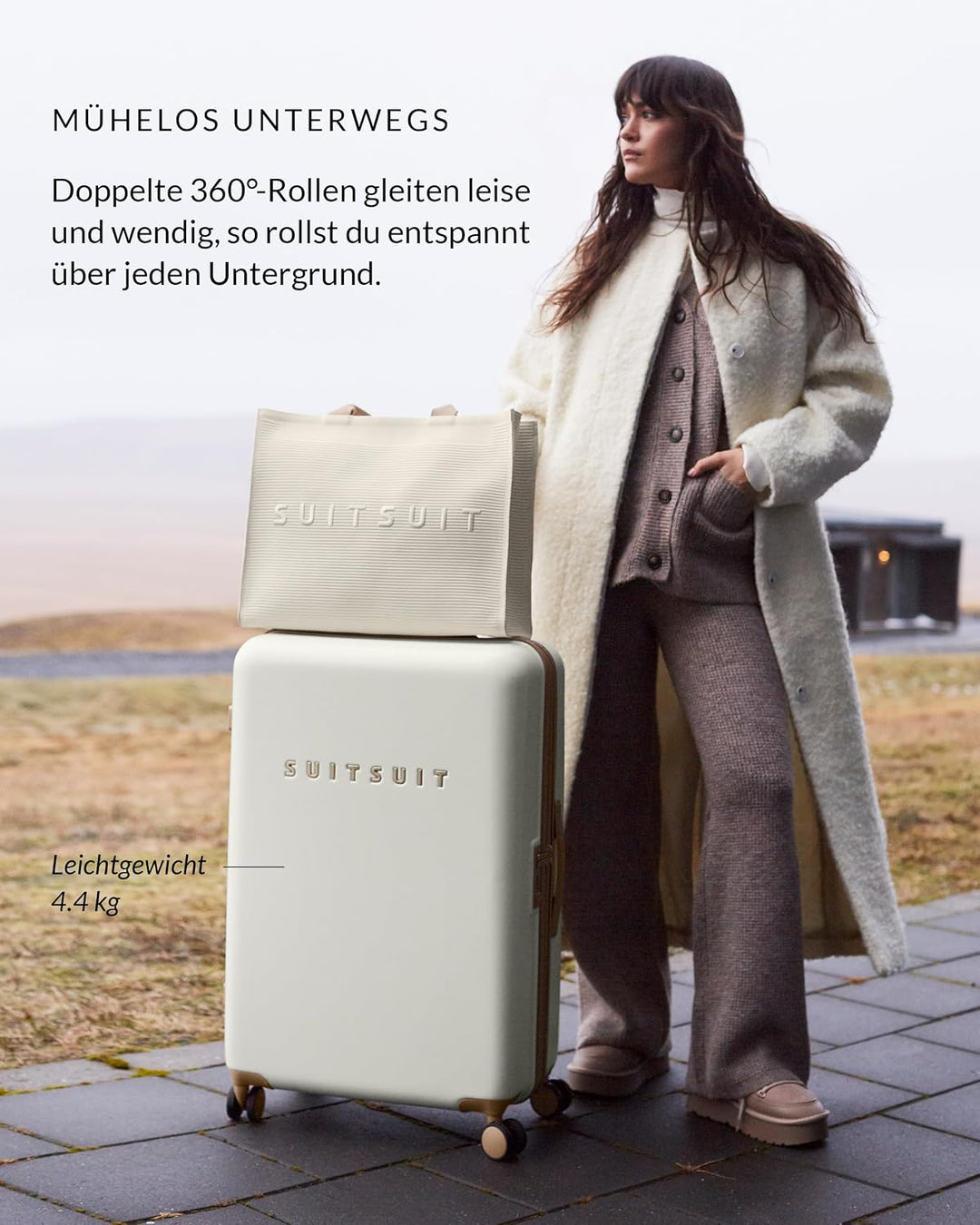 SUITSUIT - Fusion - White Swan - Reisekoffer (76 cm) L White Sawn, L White Sawn