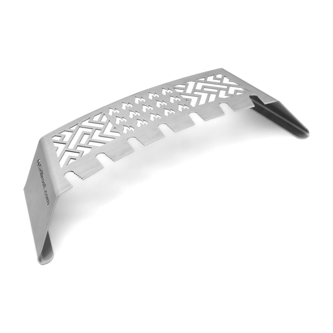 Grillrost.com Das Original Edelstahl Multistation | Warmhalterost für Weber Q300/3000er Baureihen |
