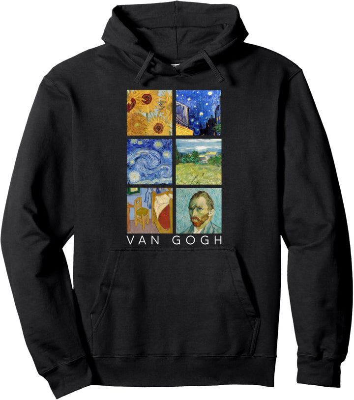 Van Gogh Gemälde, Sonnenblumen, Sternennacht, Selbstporträt Pullover Hoodie