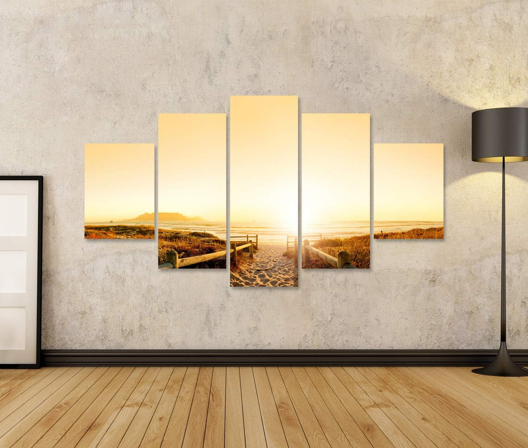 islandburner Bild auf Leinwand Sonnenuntergang Über Dem Ozean Bilder Wandbilder Poster Leinwand 170x