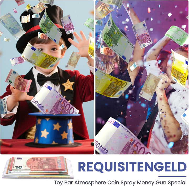 150 Blätter Spielgeld Kaufmannsladen Spielen Deko 6 Verschiedene Werte 10/20/50/100/200/500 (je 25 S