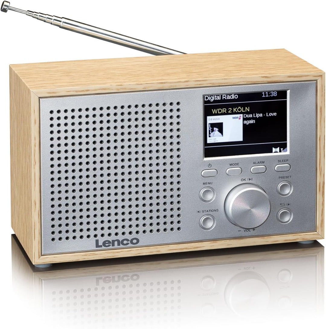 Lenco DAR-017 DAB+ Radio – kompaktes DAB+ Radio mit Bluetooth 5.0 - Senderspeicher - FM Empfänger -