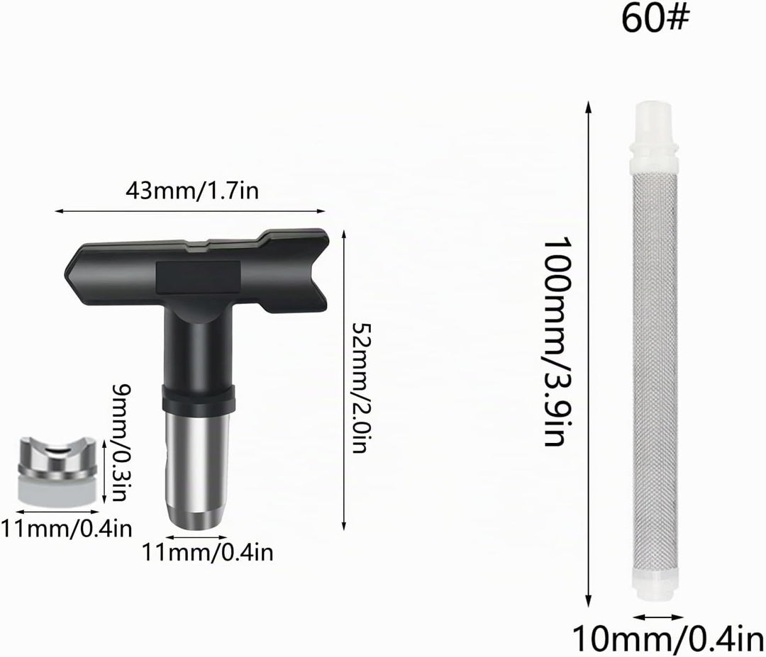 Airless Düse mit Spitzendichtung, Reversible Sprühspitzen, Düsenspitzen für Airless-Farbspritzgeräte