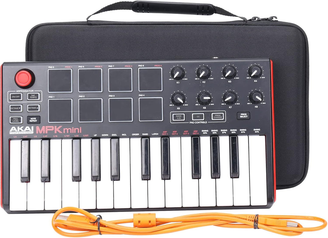 co2CREA Case Hart reiseschutzhülle Etui Tasche für AKAI Professional MPK Mini MK3 /MPK Mini MKII 25-