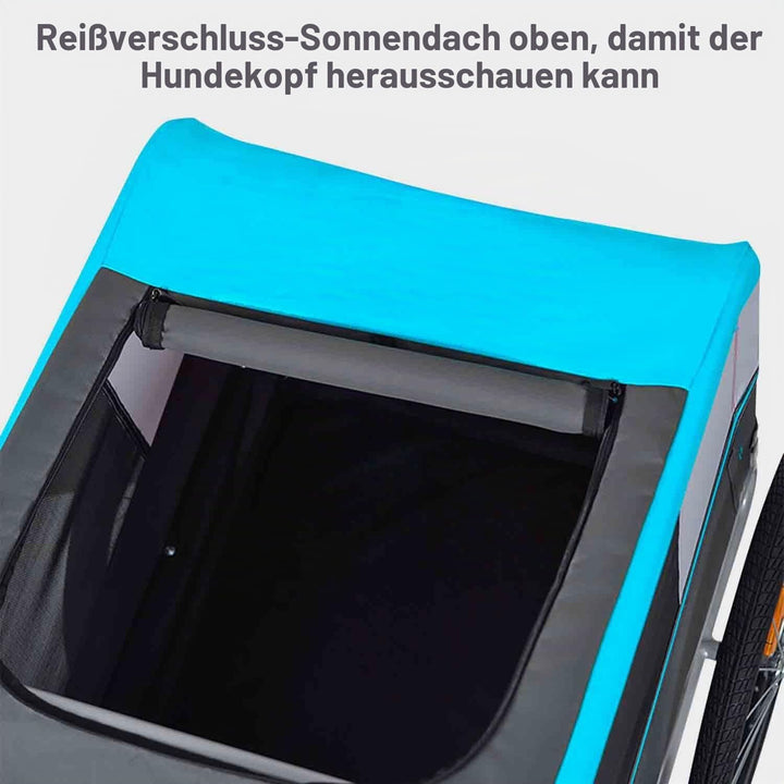 Tiggo VS Pets M Hundeanhänger Fahrradanhänger für Hunde Hundefahrradanhänger 80201 BLAU, BLAU