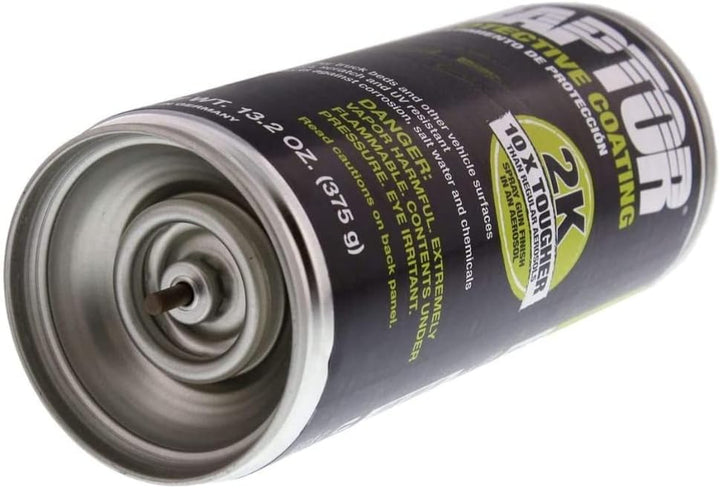 RAPTOR 2K Lack Spraydose Schwarz 400ml I Einfache Anwendung, Langlebige Schützende und Kratzfeste Be