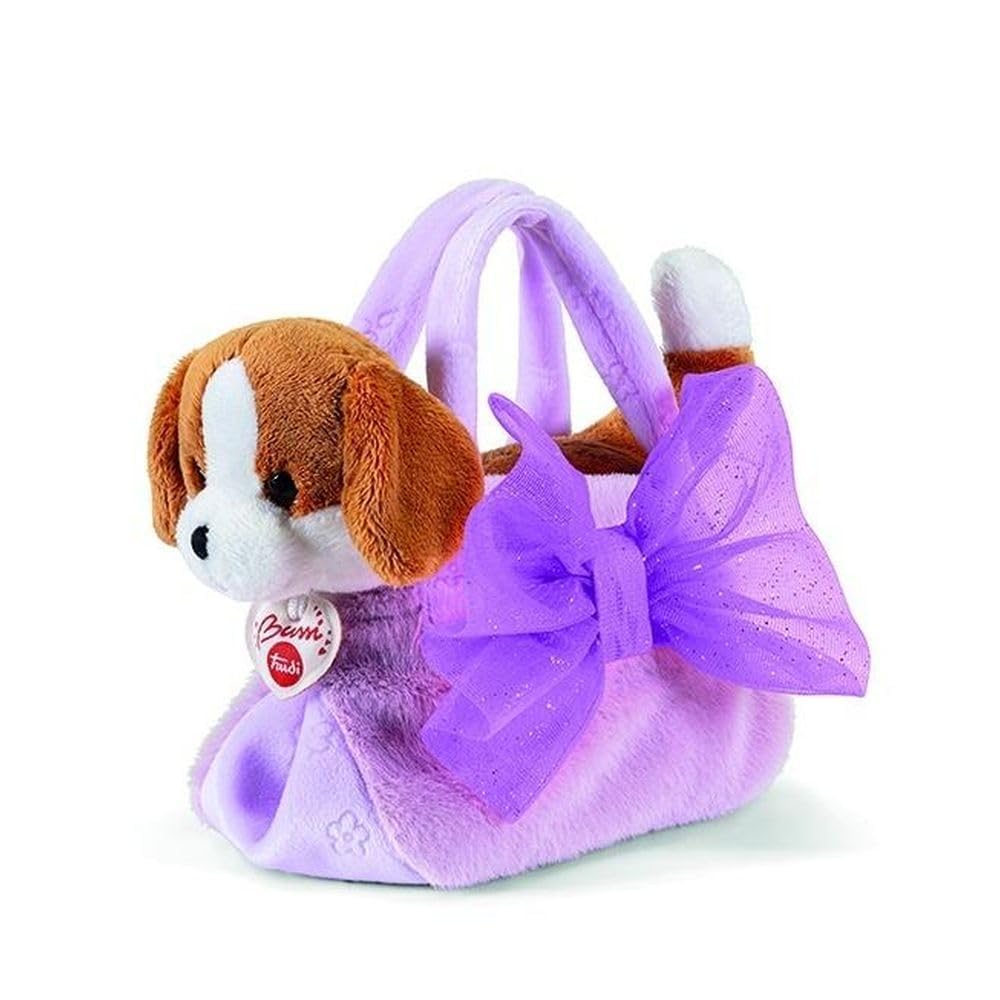 Trudi Hundetasche mit Schleife Plüsch, Geschenkidee | 10x15x20zm Grösse XS | Fashion Pets | Modell 5