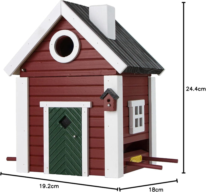Wildlife Garden WG101 Multiholk Schwedenkate - Der Kombinierte Vogelfutterhaus und Nistkasten/Vogelh