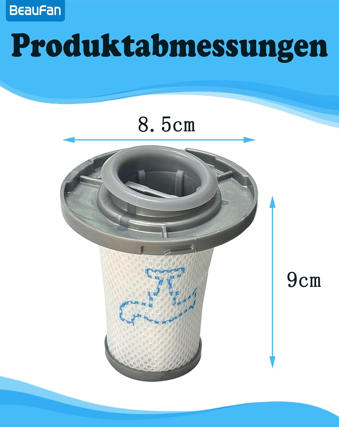 4 Pack ZR009006 Filter Kompatibel mit Rowenta X-Force Flex 8.60 RH96 Serie RH9611 RH9637 RH9638 RH96