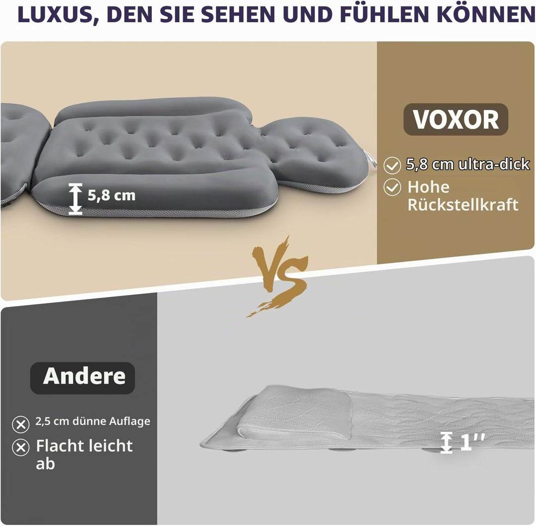 Ganzkörper-Badewannenkissen, Dickes Badekissen mit Wäschesack, luxuriöses Badewannenkissen zur Unter