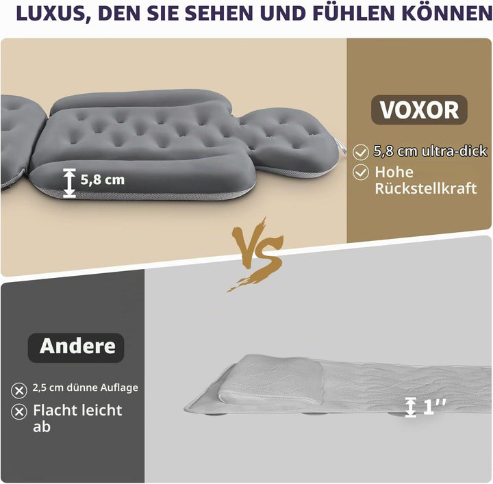 Ganzkörper-Badewannenkissen, Dickes Badekissen mit Wäschesack, luxuriöses Badewannenkissen zur Unter