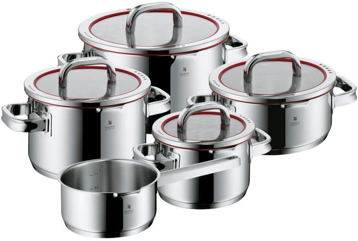 WMF Topfset Function 4 – Edelstahl – 5-teilig – Stielkasserolle ø 16, 20, 20 und 24 cm sowie Stielka