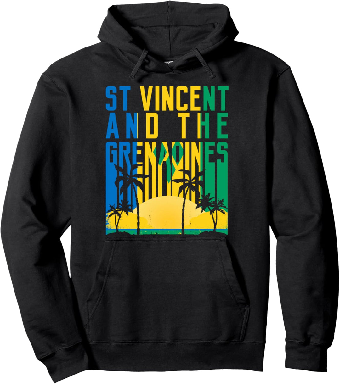 St Vincent And The Grenadines Retro 70er 80er Jahre Vintage Pullover Hoodie