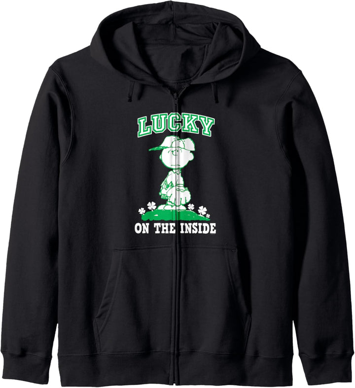 Peanuts St Patrick's Day Glück im Inneren Kapuzenjacke