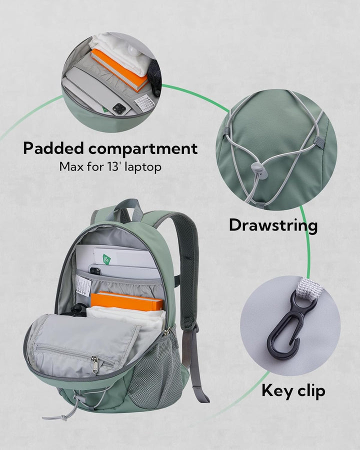 WATERFLY Rucksack Klein Wanderrucksack 12L: Leicht Tagesrucksack Mini Sport Backpack Outdoor Daypack