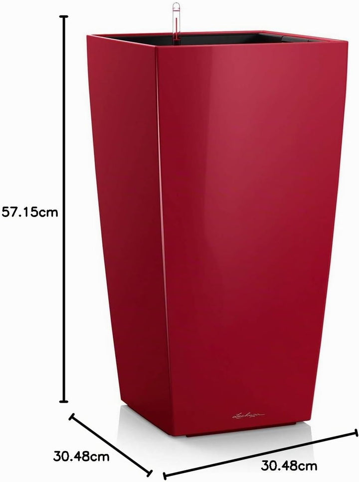 LECHUZA CUBICO Premium 30 scarlet rot hochglanz 18183 29.5x29.5x56.5 cm Scarlet Rot Hochglanz, 29.5x