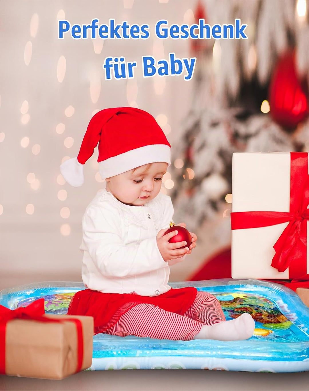 XXL Wassermatte Baby Wasserspielmatte BPA Frei 95 x 76cm Gross Wasser Spielmatte für Baby ab 3, 6, 9