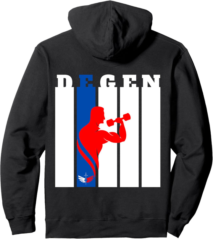 DEGENITO Stay Strong Unisex front & backcover Pullover Hoodie