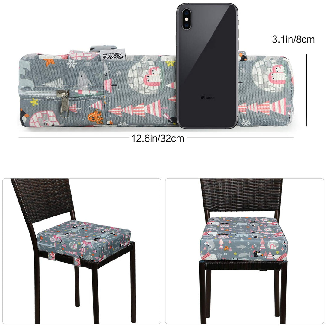 Zicac Sitzerhöhung Baby Tragbar Sitzkissen Cartoon Design für Kinder (Grau), Grau