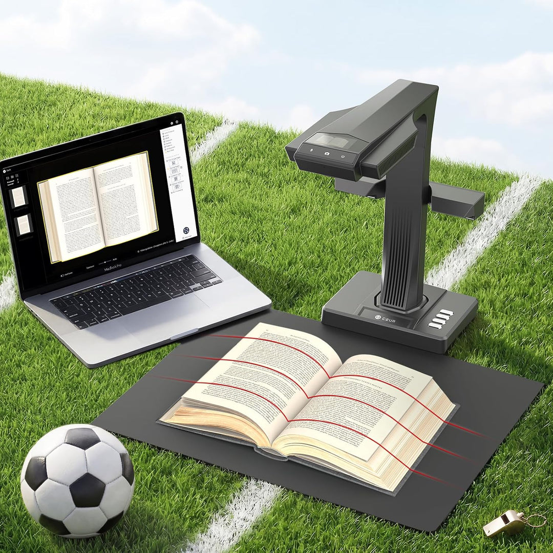CZUR 16MP Professional Buchscanner bis zu A3, Dokumentenscanner Kompatibel mit macOS und Windows, OC