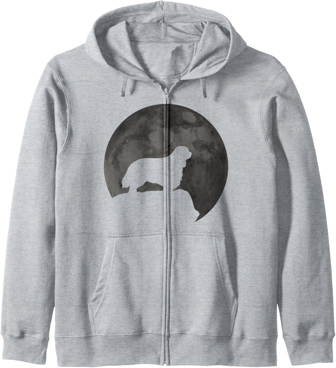 Mond und Dog Silhouette – Cavalier King Charles Spaniel Kapuzenjacke