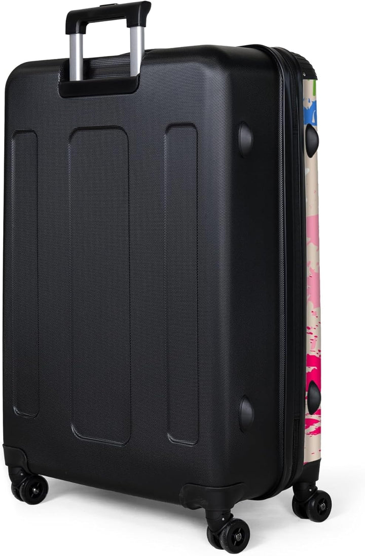 NoBoringSuitcases.com® Koffer XL Gross 77x51.5x28 cm Hartschale Reisekoffer 4 Rollen Leicht Koffer T