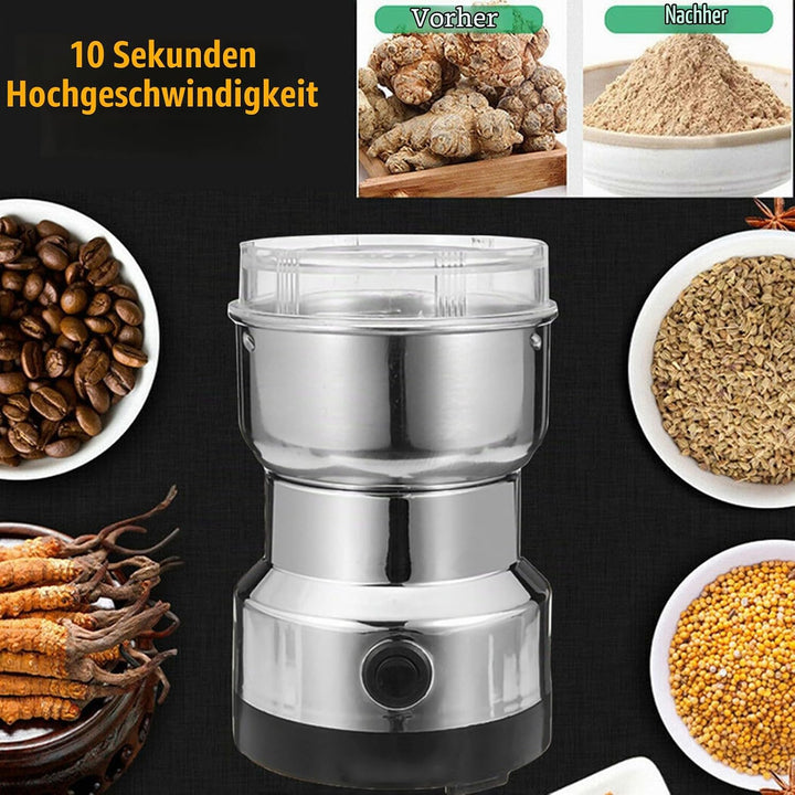BRRNOO Elektrische Getreidemühle, Multifunktions-Smash-Maschine, Kaffeebohnenmühle mit Transparenter