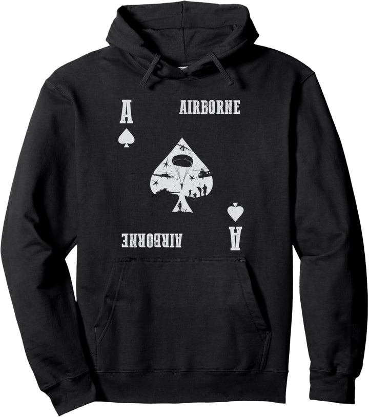 Airborne Army Fallschirmjäger Ace Karte Pullover Hoodie