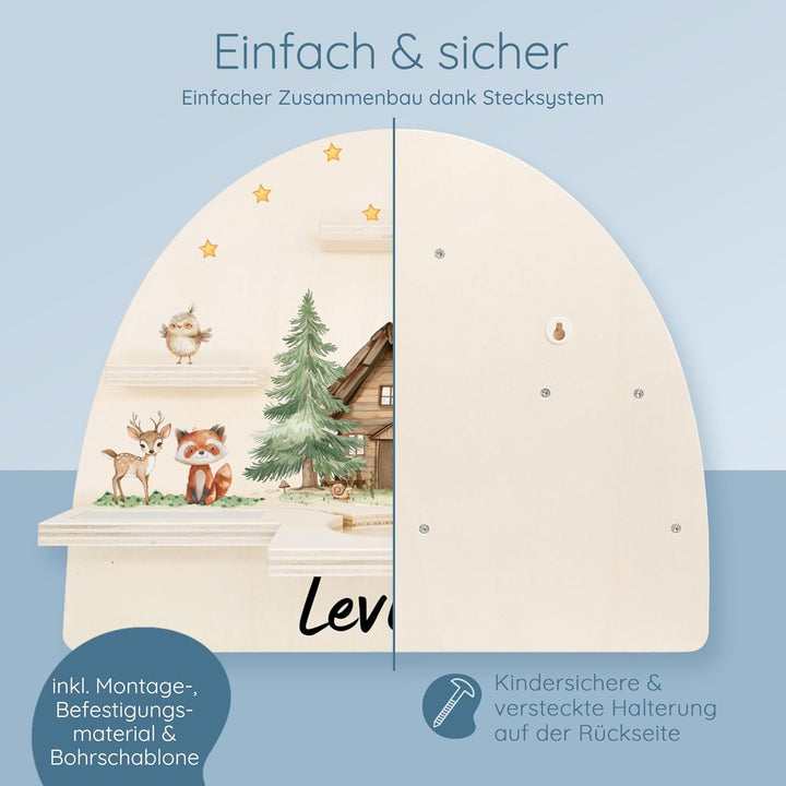 Personalisiertes Tonie Regal für Kinderzimmer - Magnetisches Toniebox Regal für Toniebox & Figuren m