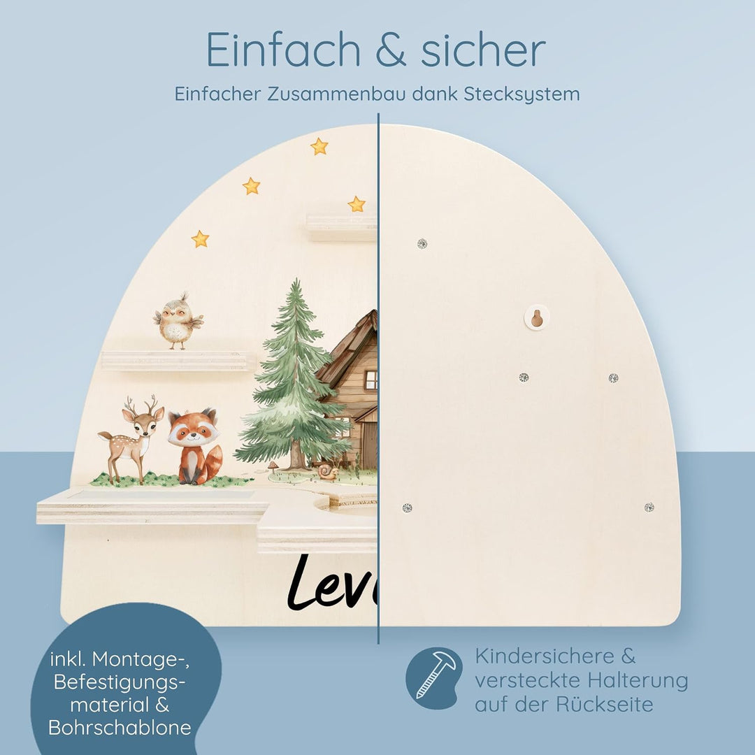 Bärenfreunde personalisiertes Tonie Regal für Kinderzimmer - Magnetisches Toniebox Regal für Toniebo