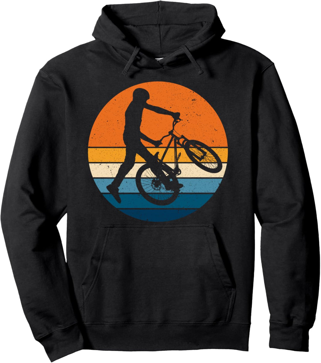 BMX Fahrrad Racing Sport Retro Vintage Sunset Biker Pullover Hoodie