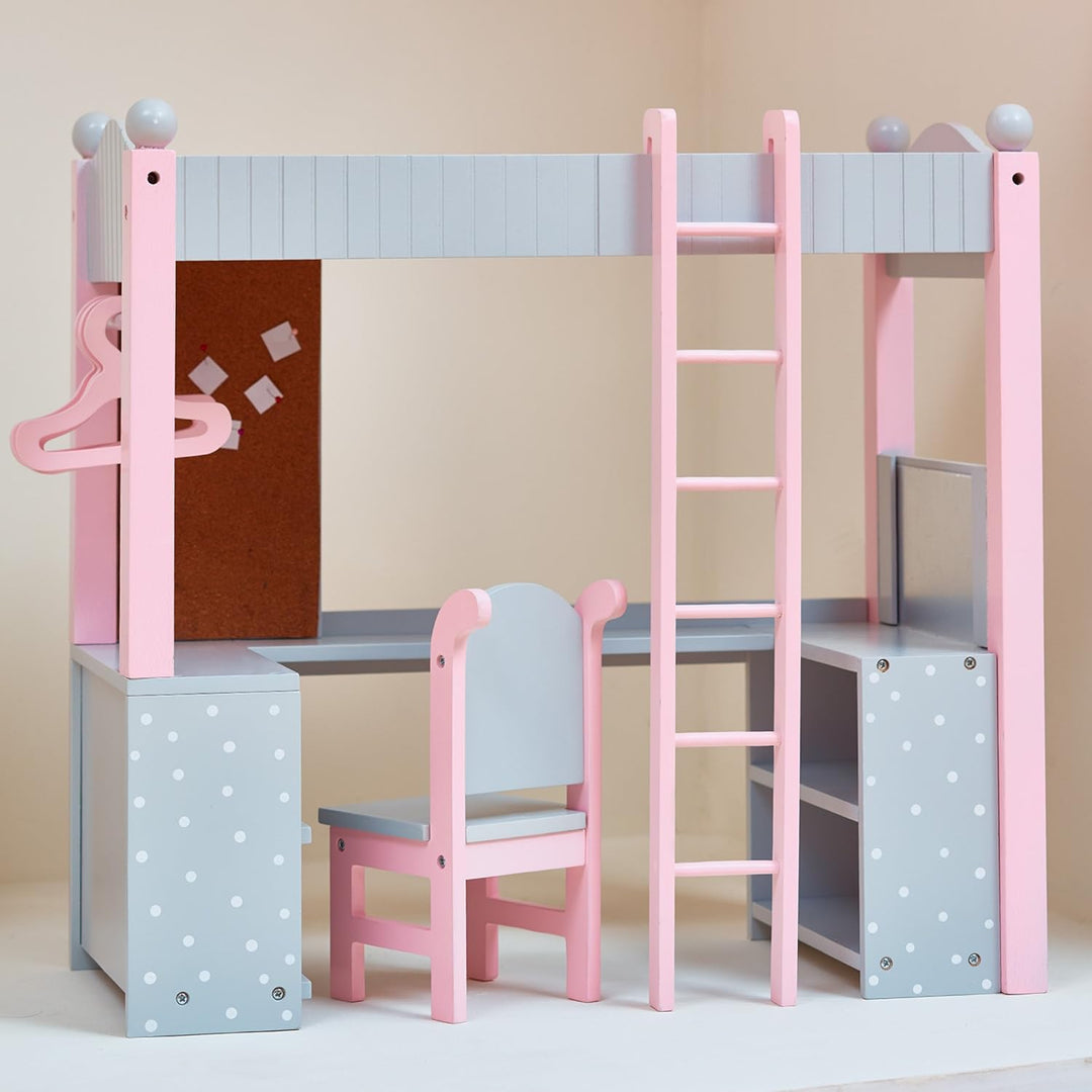 Puppen-Etagenbett Schreibtisch Puppenzubehör Spielzeug Olivias World TD-0204AG