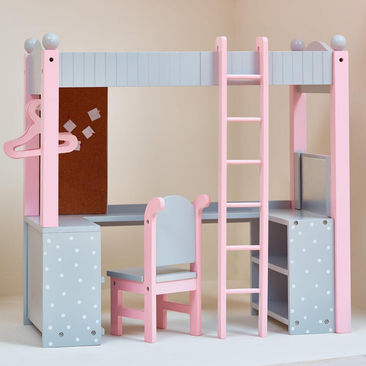 Puppen-Etagenbett Schreibtisch Puppenzubehör Spielzeug Olivias World TD-0204AG