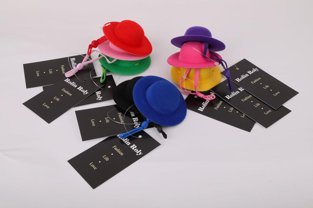 Rolin Roly 8PCS HühnerhelmVogelhut Kopfbedeckung Chicken Hats Hühnerhut Runder Kleiner Hut Mehrfarbi