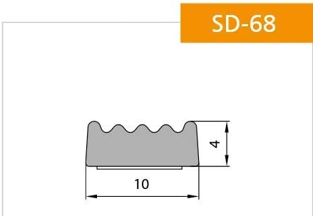KOTARBAU Dichtungsband Für Türen Fenster E 10x4mm 50m Schwarz Türdichtung Dichtungsstreifen Fensterd