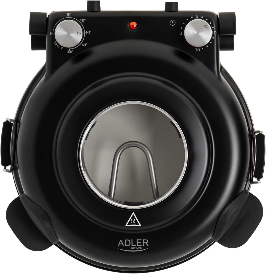 ADLER Elektrischer Pizzaofen, Schwarz