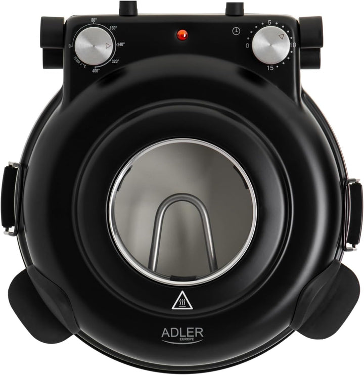 ADLER Elektrischer Pizzaofen, Schwarz