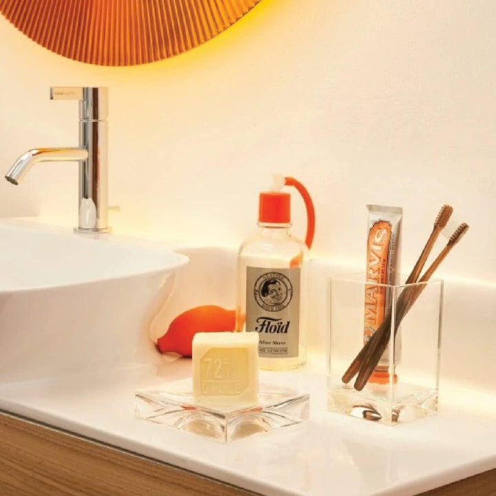 Kartell Boxy Zahnbürstenhalter, Plastik, Weiss, 7 x 7 x 12 cm Porta spazzolino Bianco, Porta spazzol