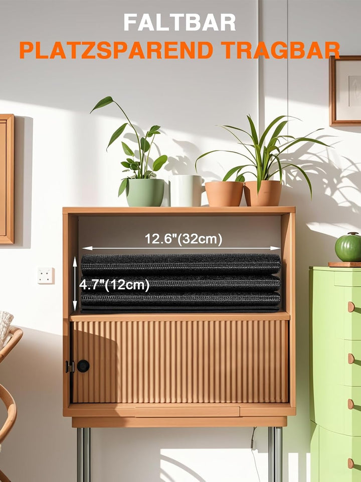 Faltbare Bodenschutzmatte Fitness Unterlegmatte für Fitnessgeräte, 140cmx65cm/160x75cm/180x80cm,6mm