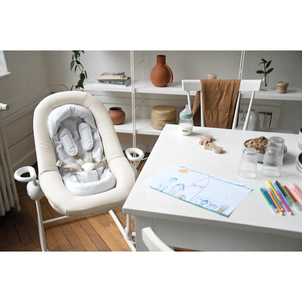BÉABA, Babywippe, Babywippe Up&Down Plus, 4 Höhen, 3 Neigungen, Faltbar, Sitzverkleinerung für Neuge