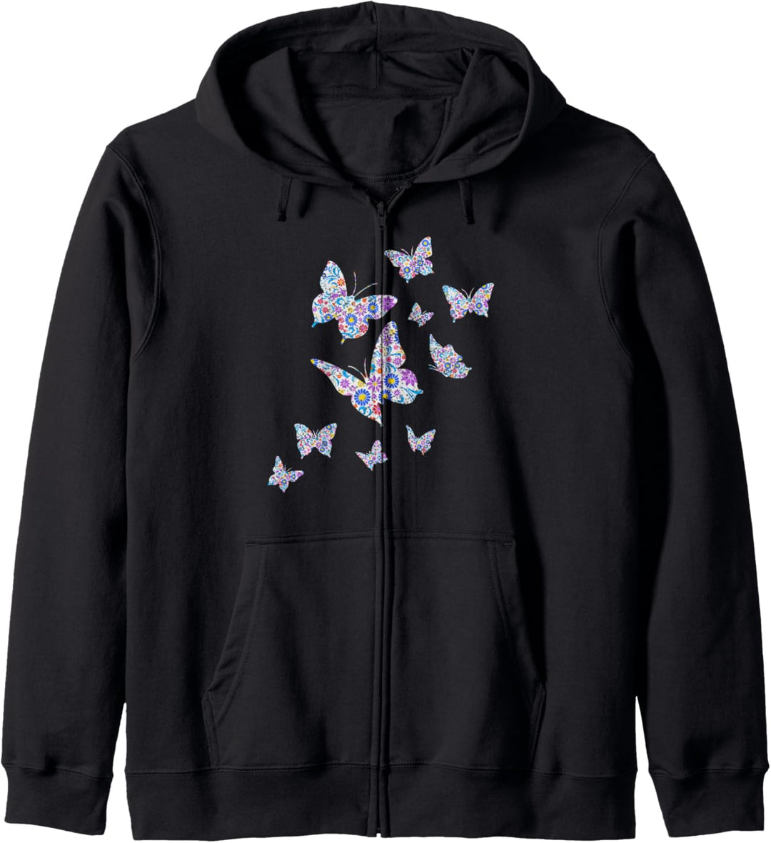 Niedliche Blumen Schmetterlinge Kapuzenjacke
