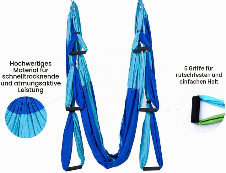 Yoga Hängematte Set Aerial,Aerial Yogatuch,Aerial Yoga Hammock Swing mit Tragetasche und Verlängerun